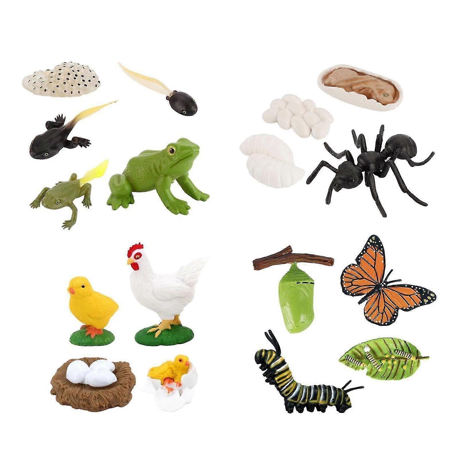 Kids Toy Simulation Set Growth Process Animal Figures Playset