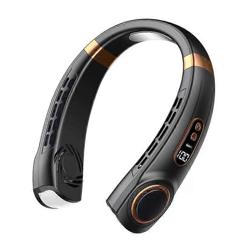 Portable Neck Fan - Hands-Free Bladeless Design, 360° Cooling USB Rechargeable Fan, 5 Speed, 8 Core Power, Lightweight Personal Fan