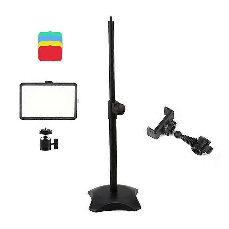 8 pouces 3200-5500K Photographie de température tricolore Lumière d’appoint en direct à écran plat, spécifications : 42cm Support