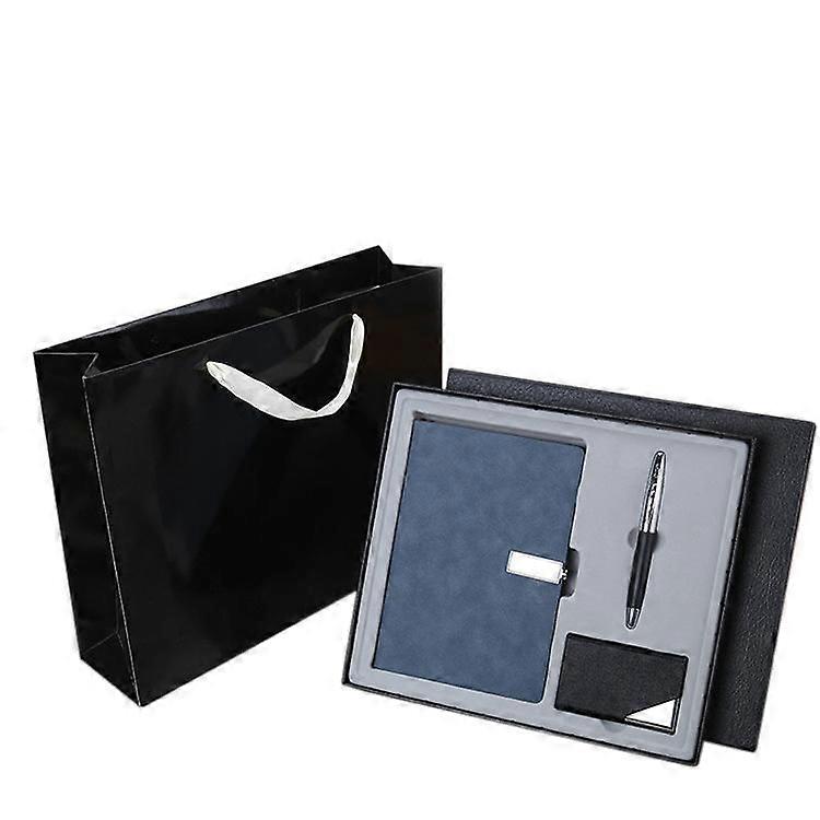 Business Notebook Gift Box Set Notepad Metal Signature Notebook