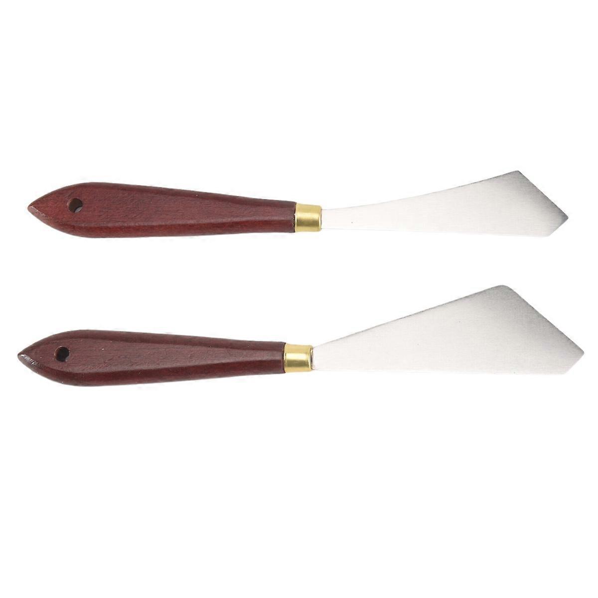 2 Pcs Painting Mixing Scrapers Palette Knife for Painting Art Tool