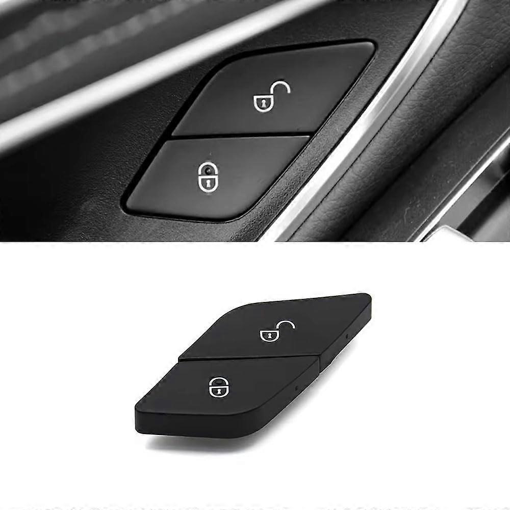 2PCS Door Lock Button Cover Set for Mercedes Benz, Black Interior Lock Control Switch Covers, Compatible with Various Models