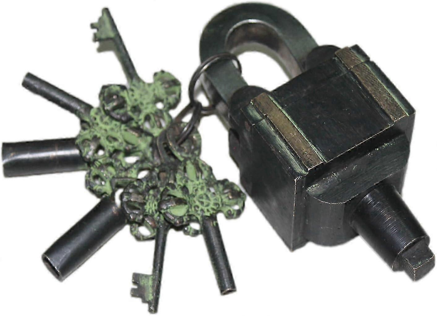 Brass Padlock - Lock with Keys - Working Functional - Brass Made Puzzle Padlock