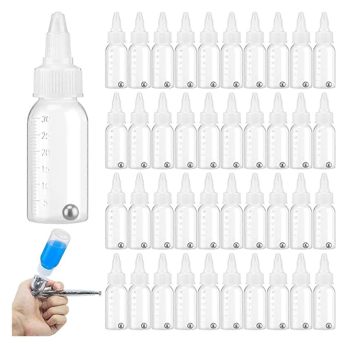 50Pcs Airbrush Paint Bottles 30ml Empty Airbrush Bottles Jars Paint