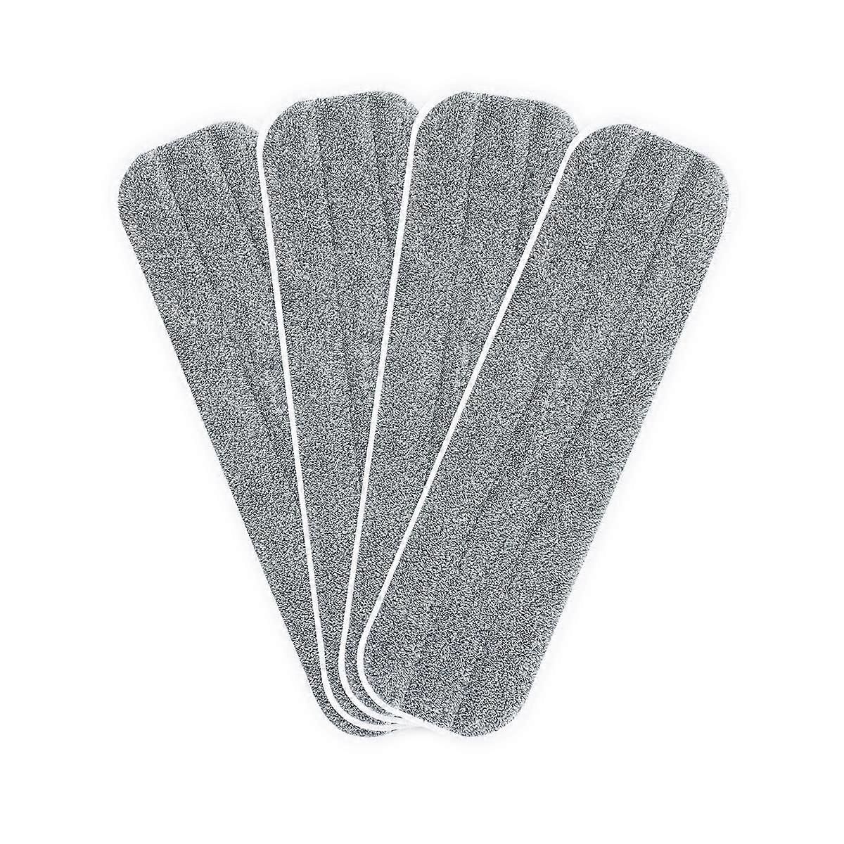 Replacement Microfiber Mop Pads 18''x5'' Compatible with Bona Floor Care System - 4 Pack Reusable Wet Dry Flat Mop Refills