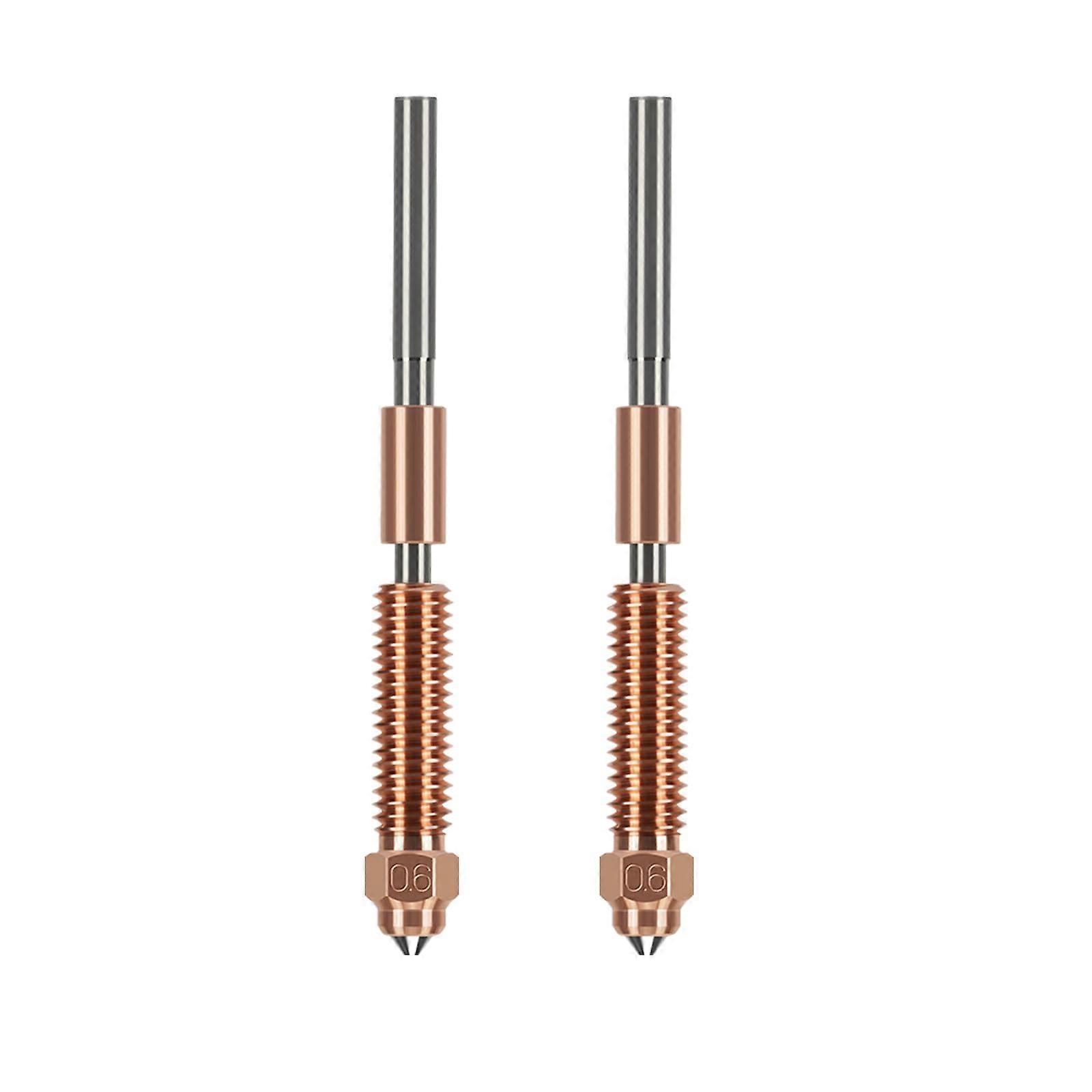 2PCS K1C Integrated Chromium Zirconium Copper Nozzle 0.6mm 3D Nozzle Printer Accessory for Ender3 V3 K1C K1 Max