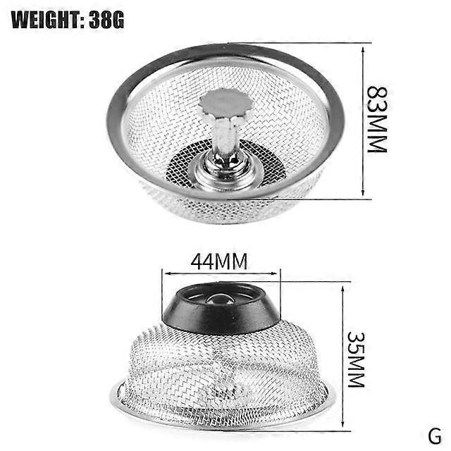 Stainless Steel Floor Drain Filter Mesh Kitchen Sink Anti-clog Filter Bathtub Hair Catcher Shower Leak Net Strainer DrainsCraft Pipe Cleaners