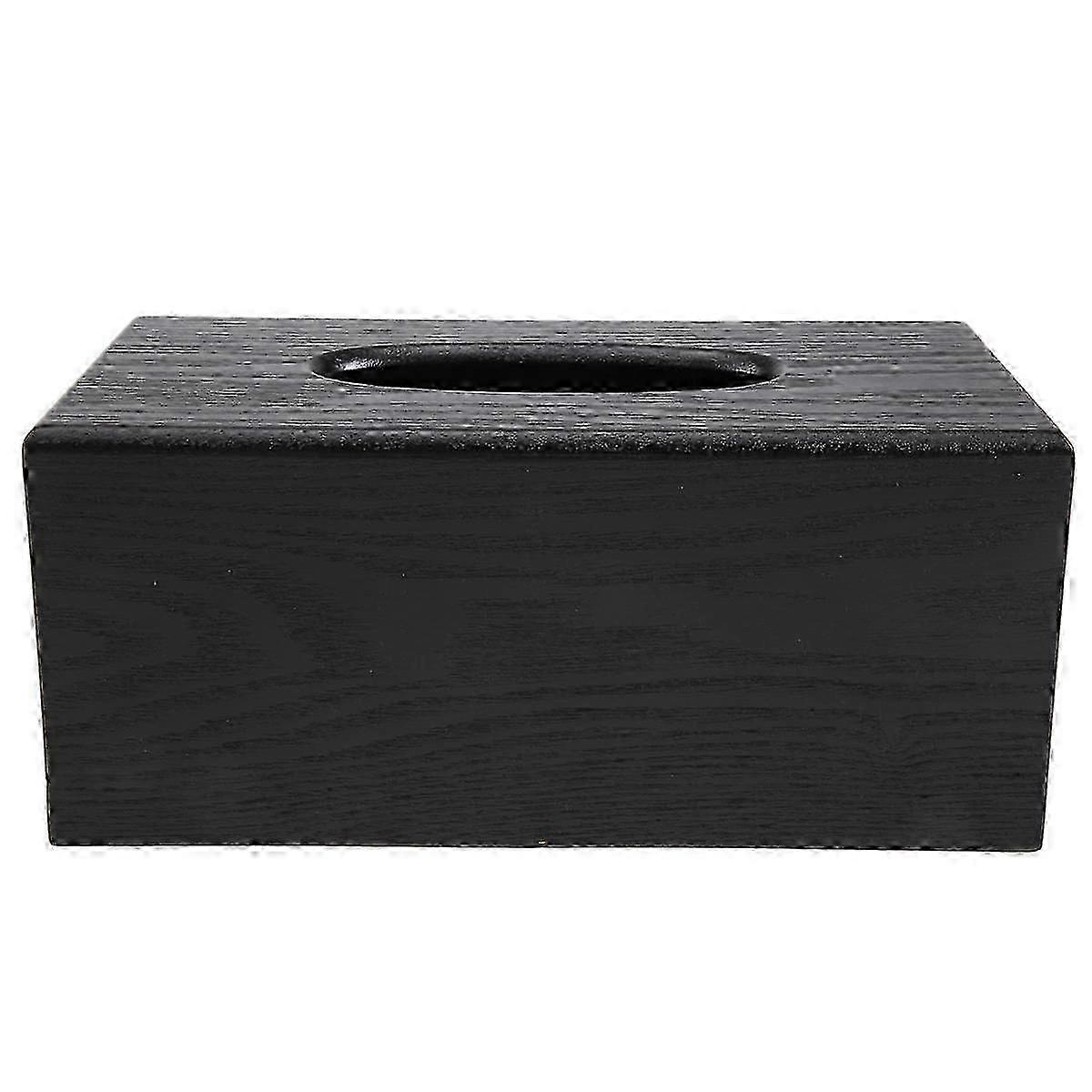 Rectangular Natural Wood Tissue Dispenser Box