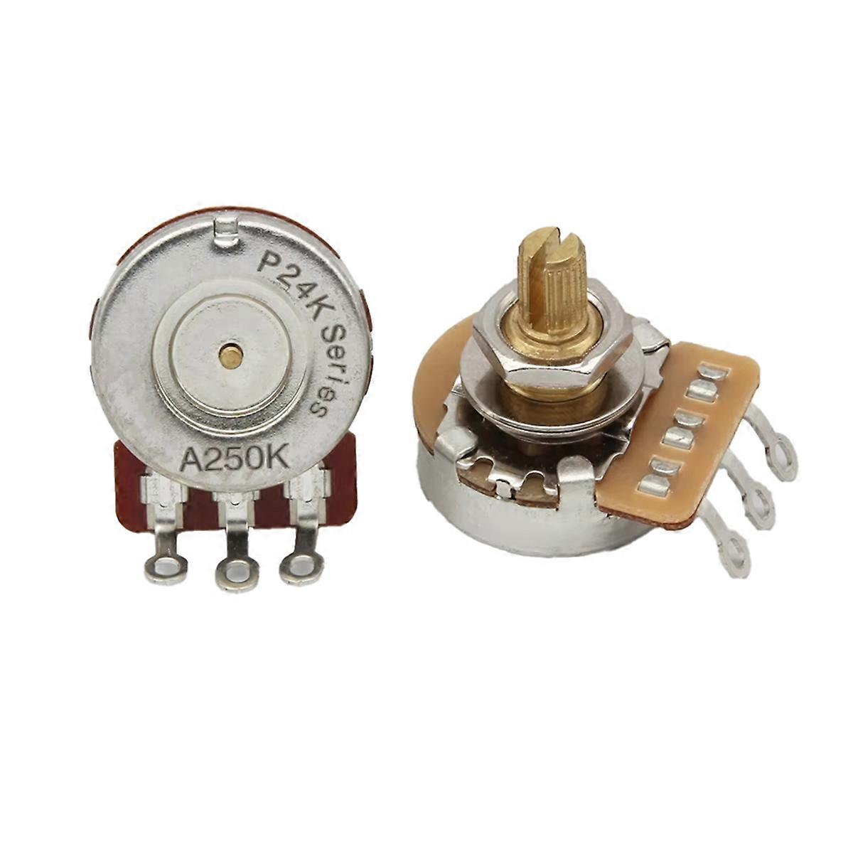 2PCS Guitar Potentiometers - 250K,Short Shaft Options 250K