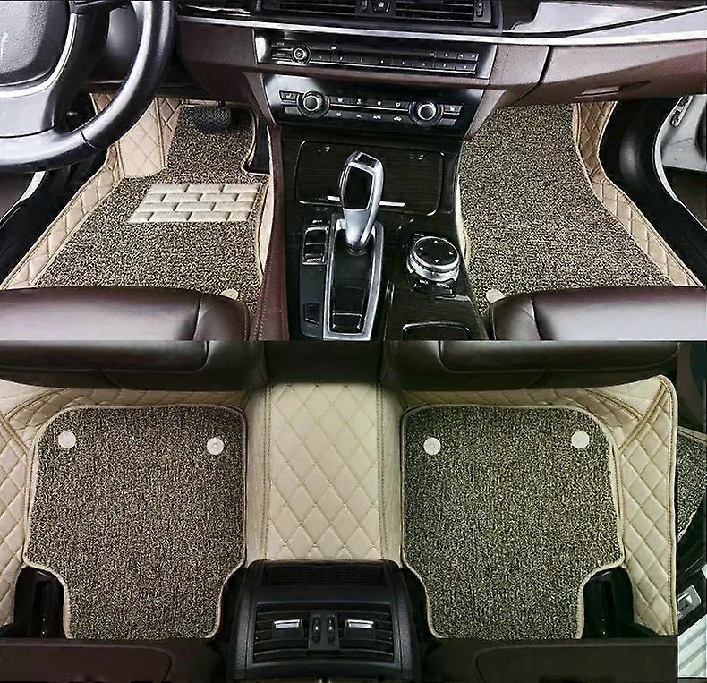 Für Kia Carnival Sedona 2017 2016 2015 (7 Sitze) Luxus Double Layer Wire Loop Auto Fußmatten Auto Teppiche Interieur Custom Pads