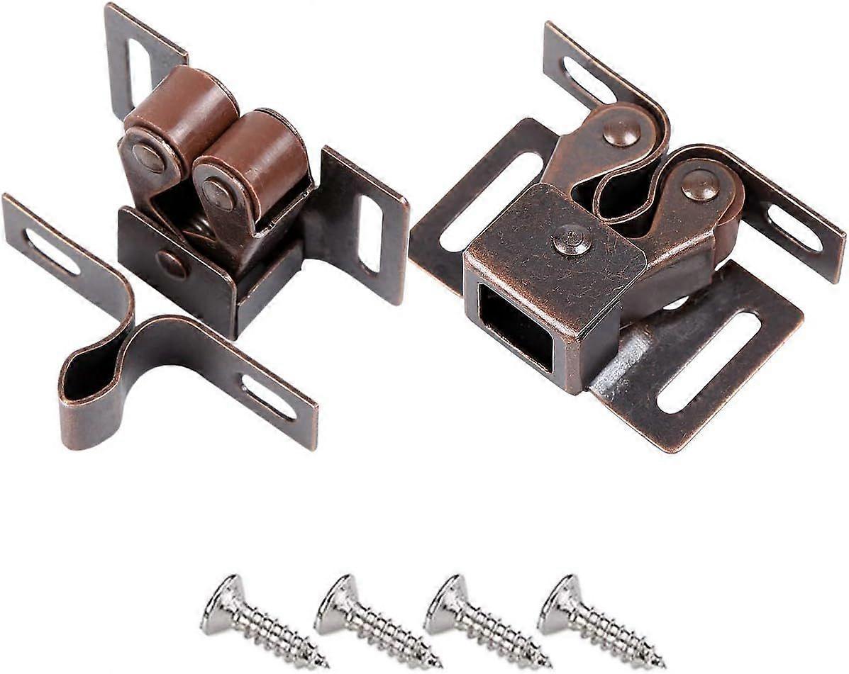 10 Pack Double Roller Door Catches with Screws for Cabinet
