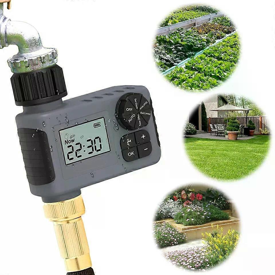 Smart Irrigation Timer Battery Powered Automatic Timed Irrigation Controller Intelligent Sprinkler Timer for Outdoor Garden Lawn