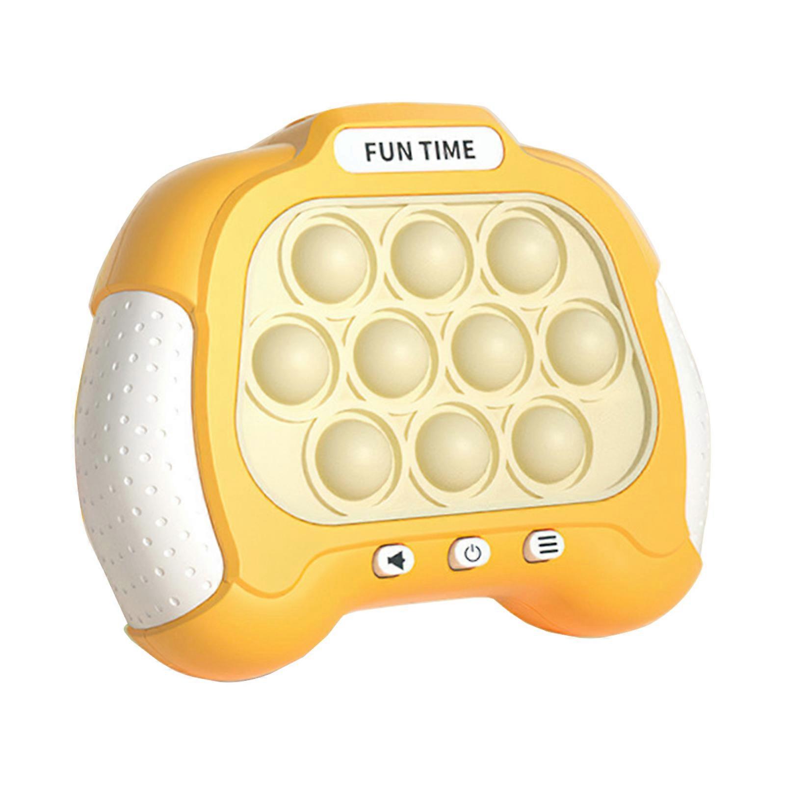 Light Up PopPuzzle Toy Handheld Game Console Fidgets Breakthroughs Press Puzzle Reaction Training Stress Toy Child Favor Orange