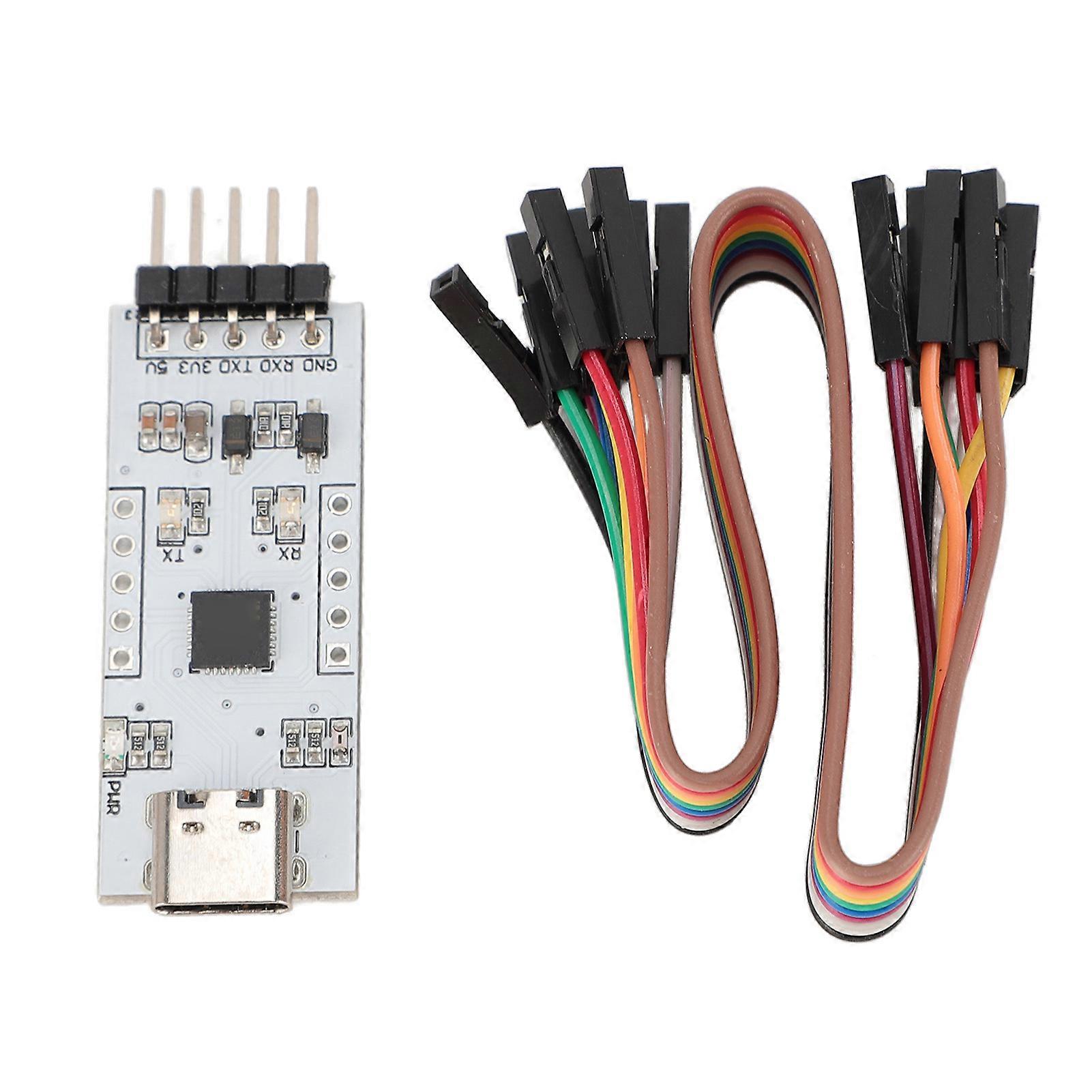 USB to TTL Serial Module Type C UART Converter 300bps to 1Mbps with Indicator Lights