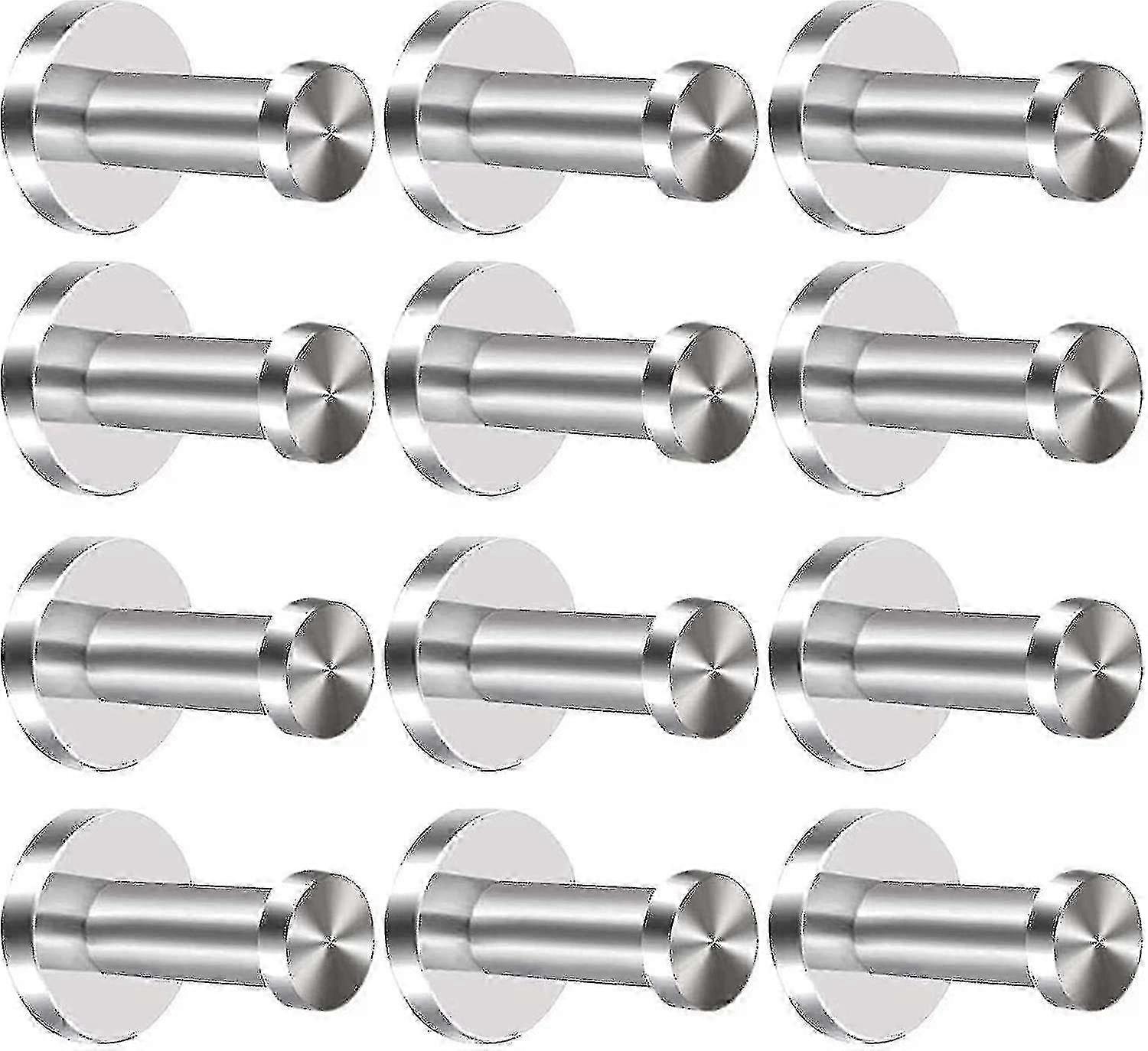 12ステンレス鋼コートフック、壁掛けワードローブハンガー