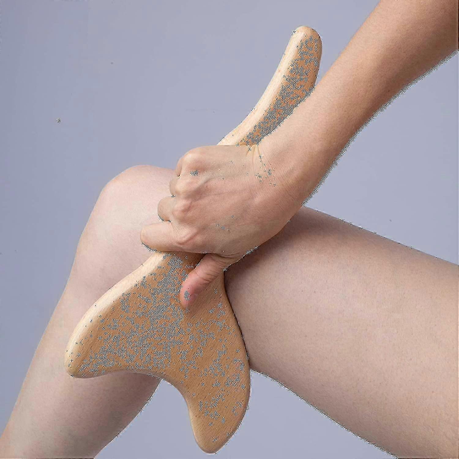 ウッド グア シャ マッサージ ツール - リンパドレナージ & アンチ セルライト パドル