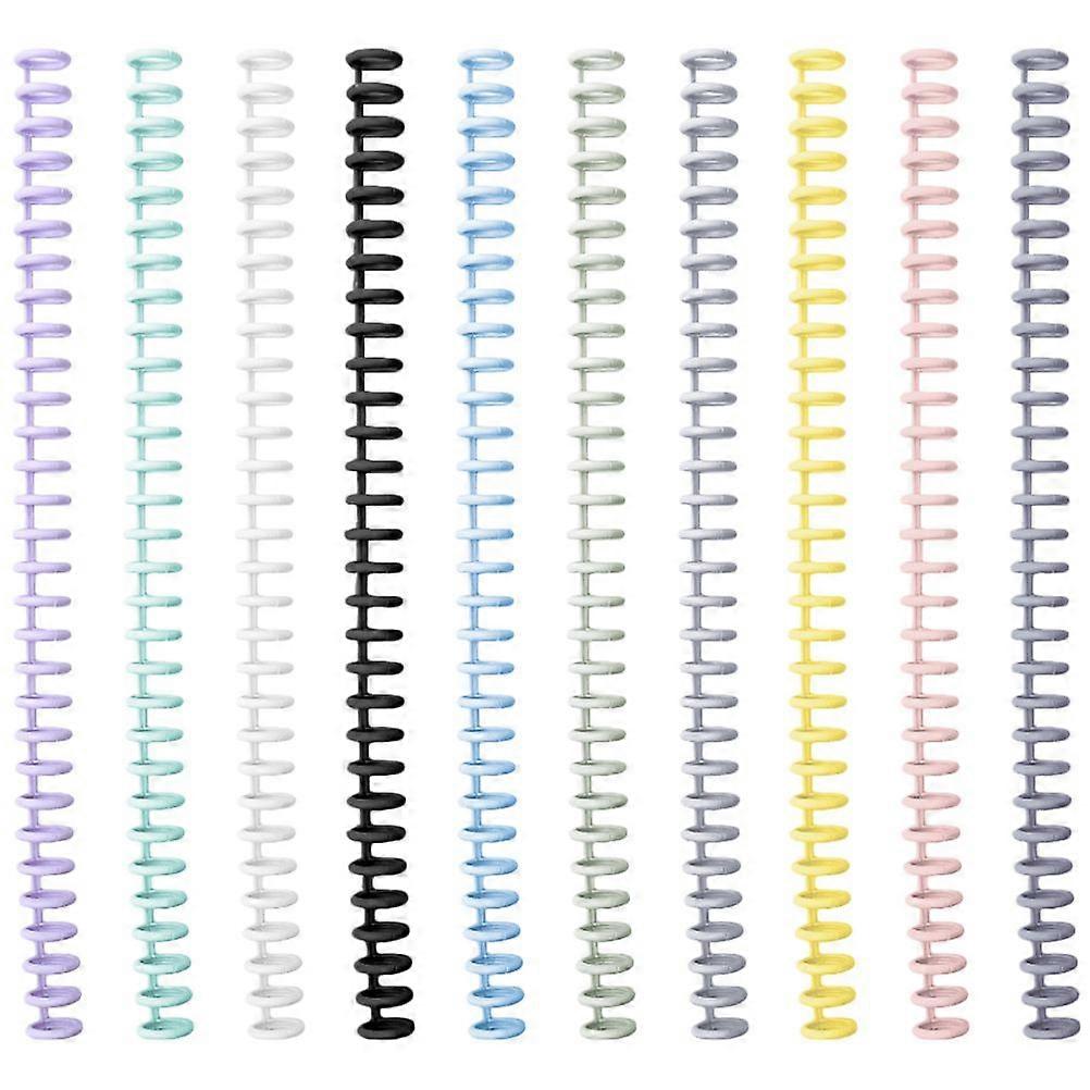 10Pcs Binding Spirals Loose-leaf Binding Coils Notebook Binding Spirals Cuttable Binder Rings