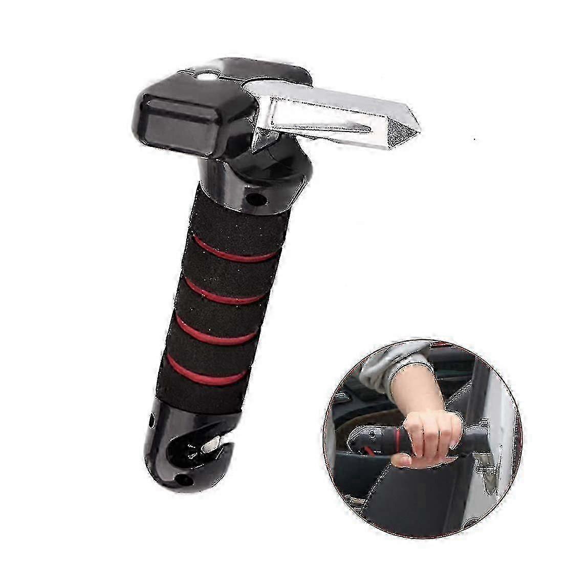 2pc Portable Car Support Handle, 3-in-1 Elderly Assist Cane with Seatbelt