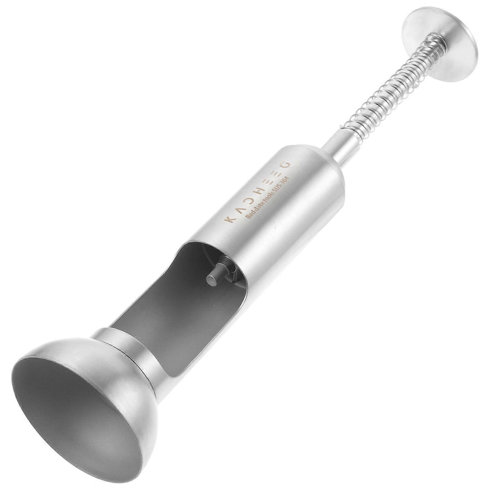1Pc Red Date Core Remover Fruit Core Removing Tool Kitchen Gadget (Silver)