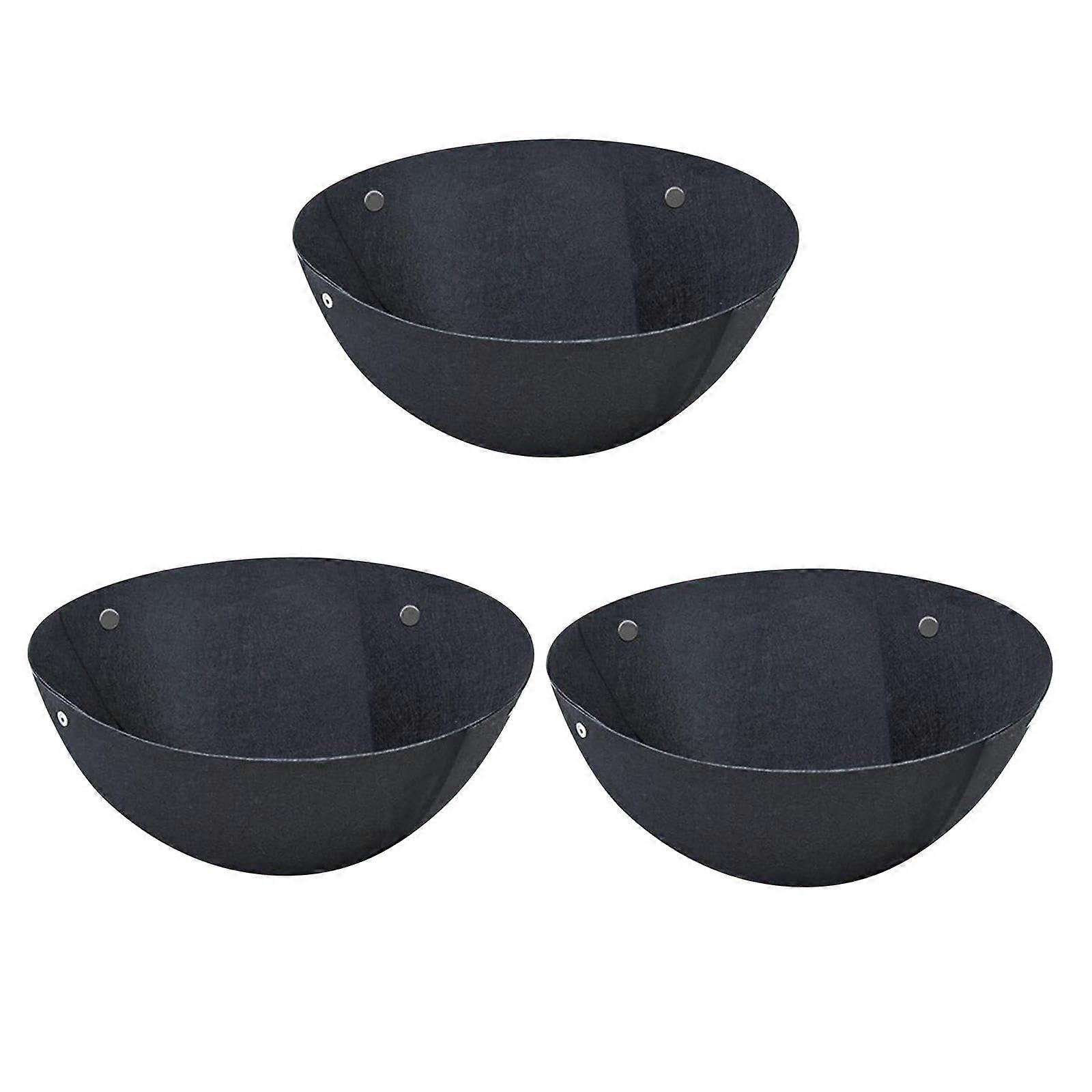 3 Pieces Hanging Flower Child Liner Hanging Basket Felt Insert Insert Replacement for Porch Balcony Yard Garden, M Ref: 8883