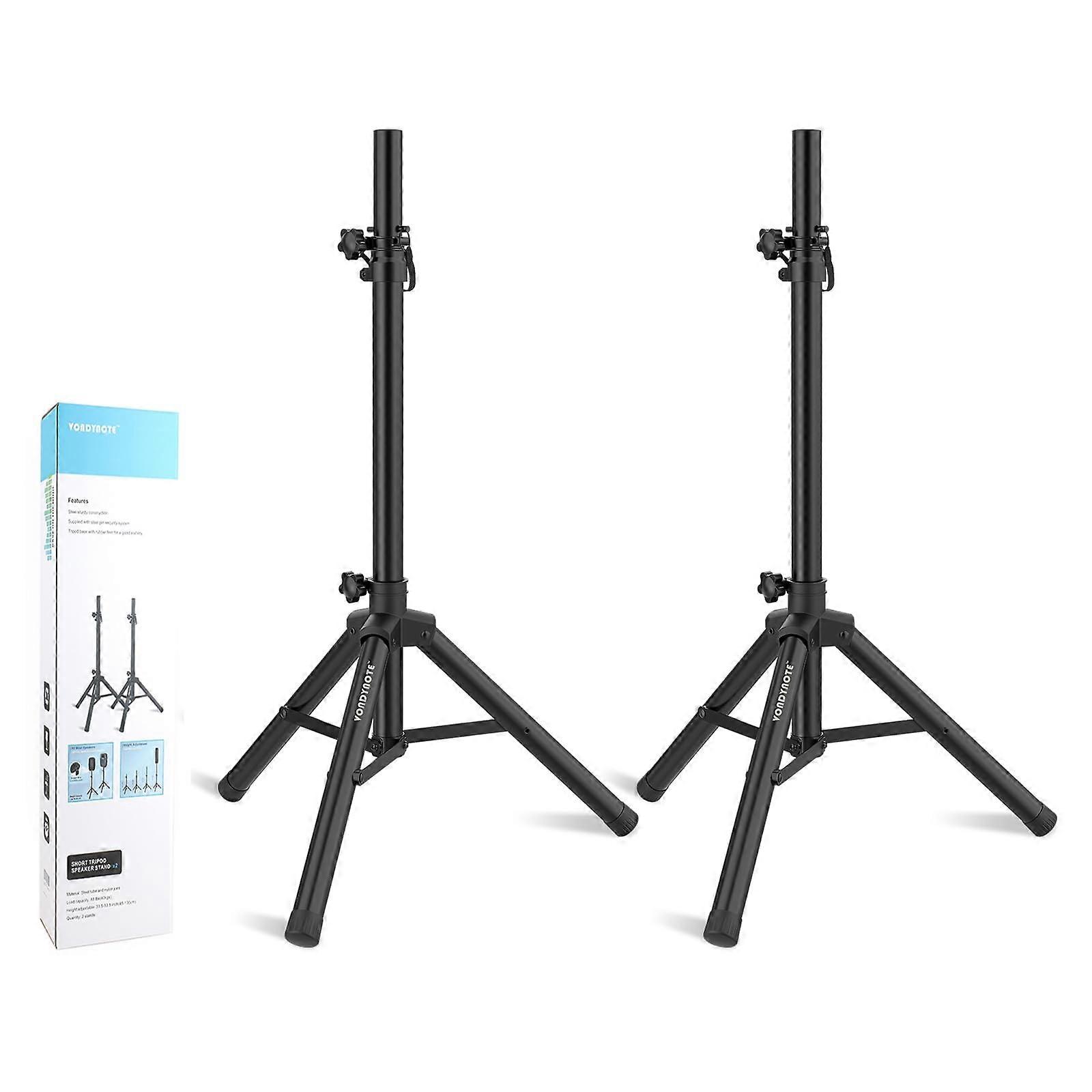 Pair of Tripod Speaker Stands Adjustable Height from 33.5' to 53.5' Slim Mini Speaker Stand PA DJ Short Tripod Speaker Stand