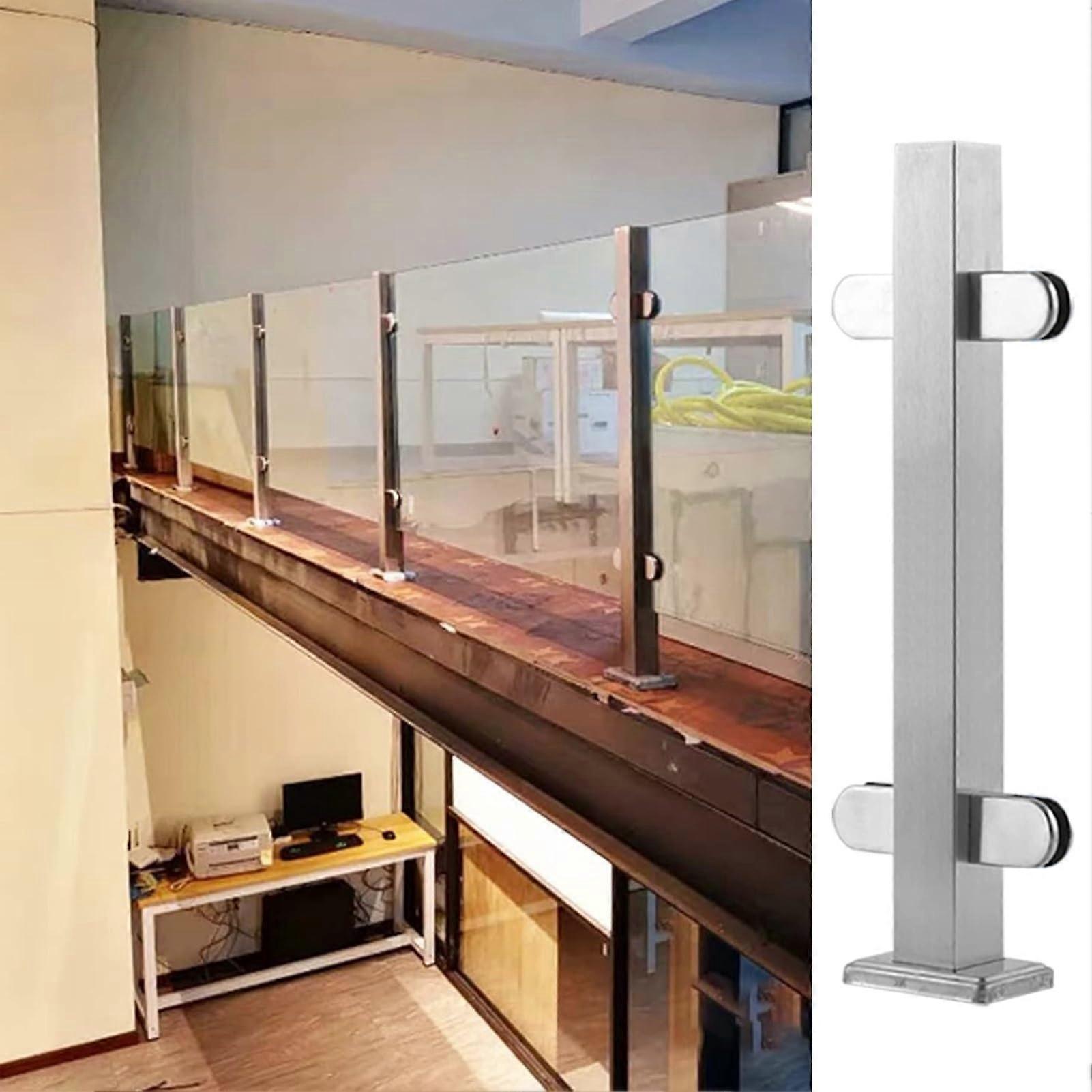 Fence Columns Glass Railing Attic Glass Balustrade Railing Posts, Handrail For Glass/Plastic/Wood/Acrylic Panel (Height60cm/23.6in)