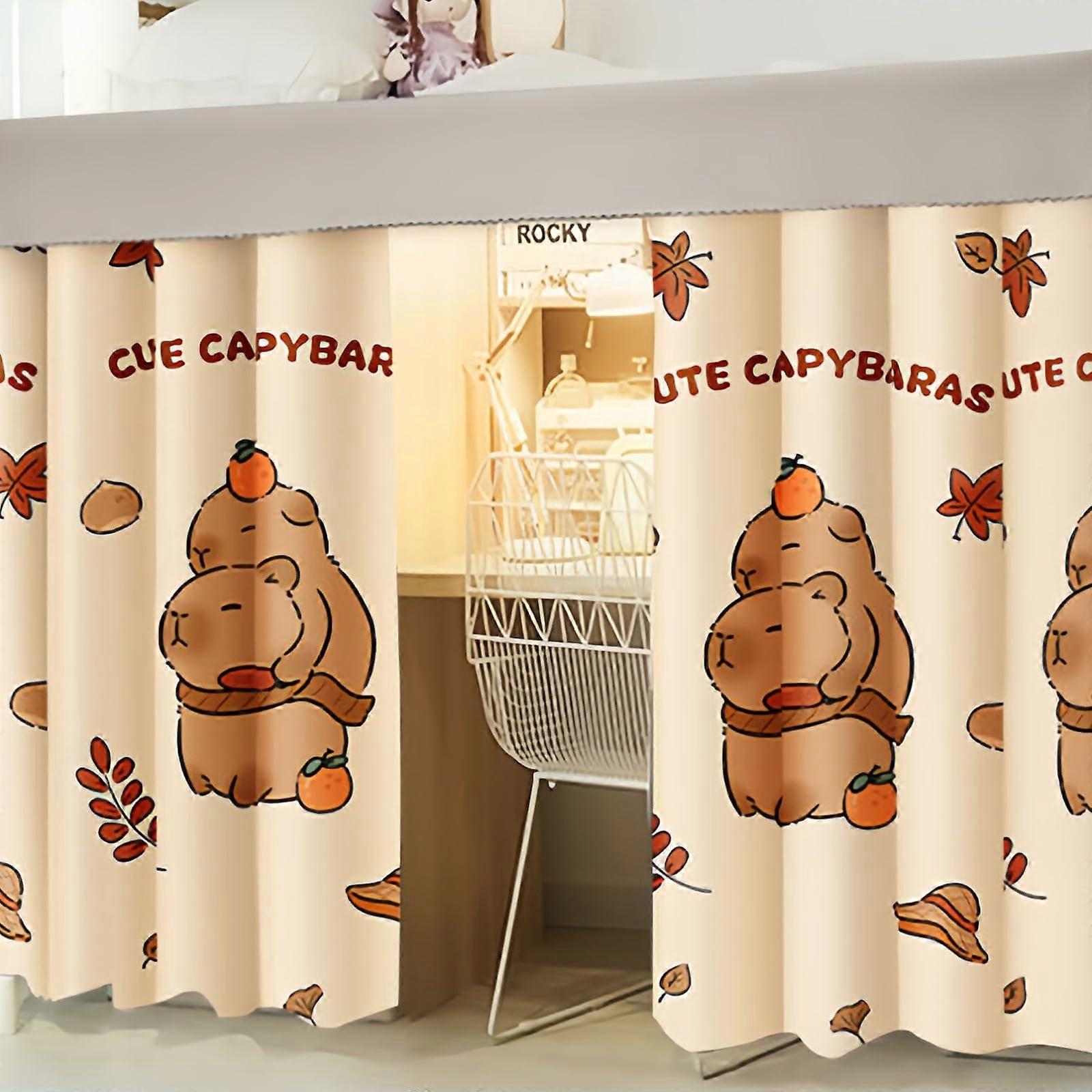 Bunk Bed Curtain With Rope and Hooks, Washable, 53 Inch, 2 Pieces, Easy to Install