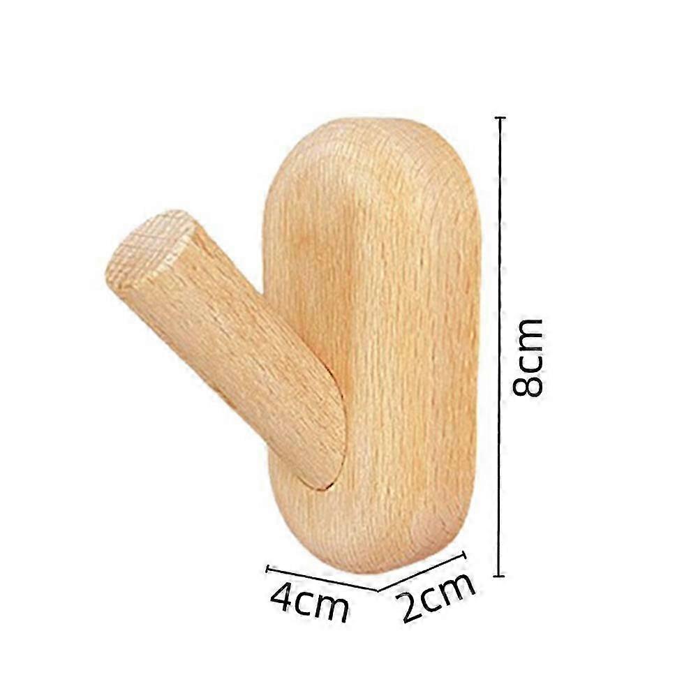 Πακέτο θήκης ξύλινο ράφι παλτό τοίχου, γάντζος τοίχου χωρίς τρύπα - γάντζος τοίχου κάψουλας