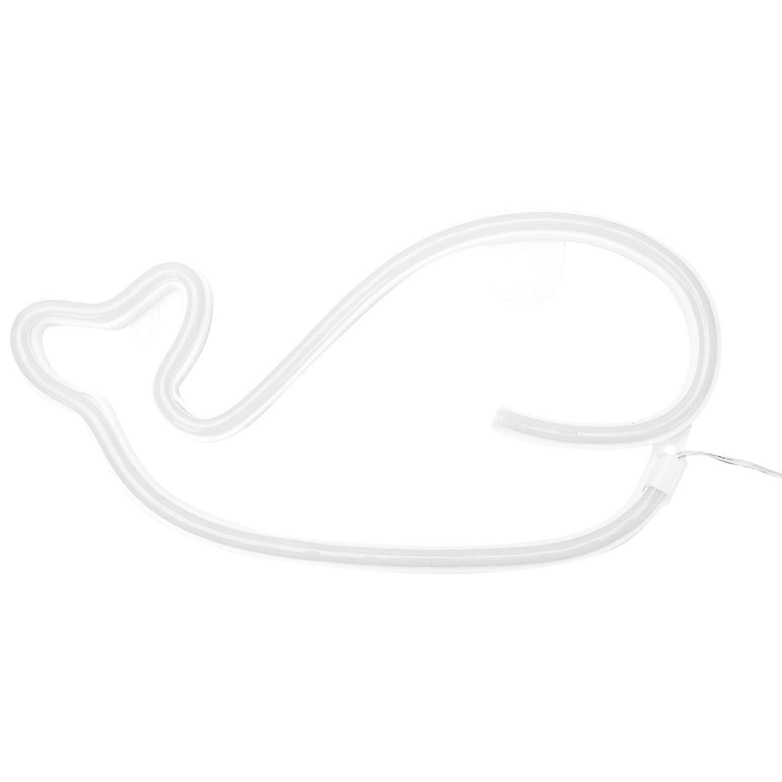 Blue Whale Shaped Decorative Neon Light with USB Battery Dual-use for Warm Ambience 1Pc
