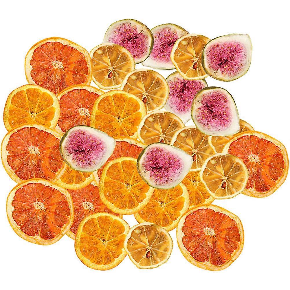 Orange Slices Ornament Dried Fruit Slices Multi-Color 5x5cm Indoor Decoration Living Room 1 Bag