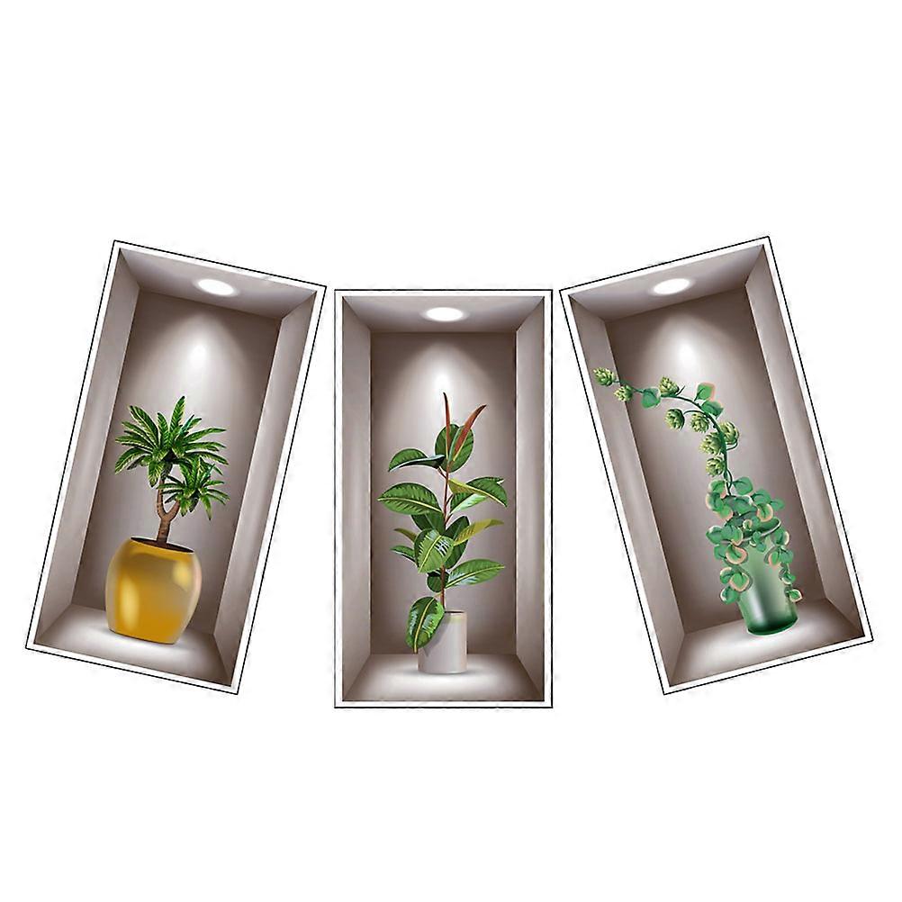 Wall Stickers For Living Room Potted Plants Decoration PVC 40.00X20.00X0.10CM 1Set