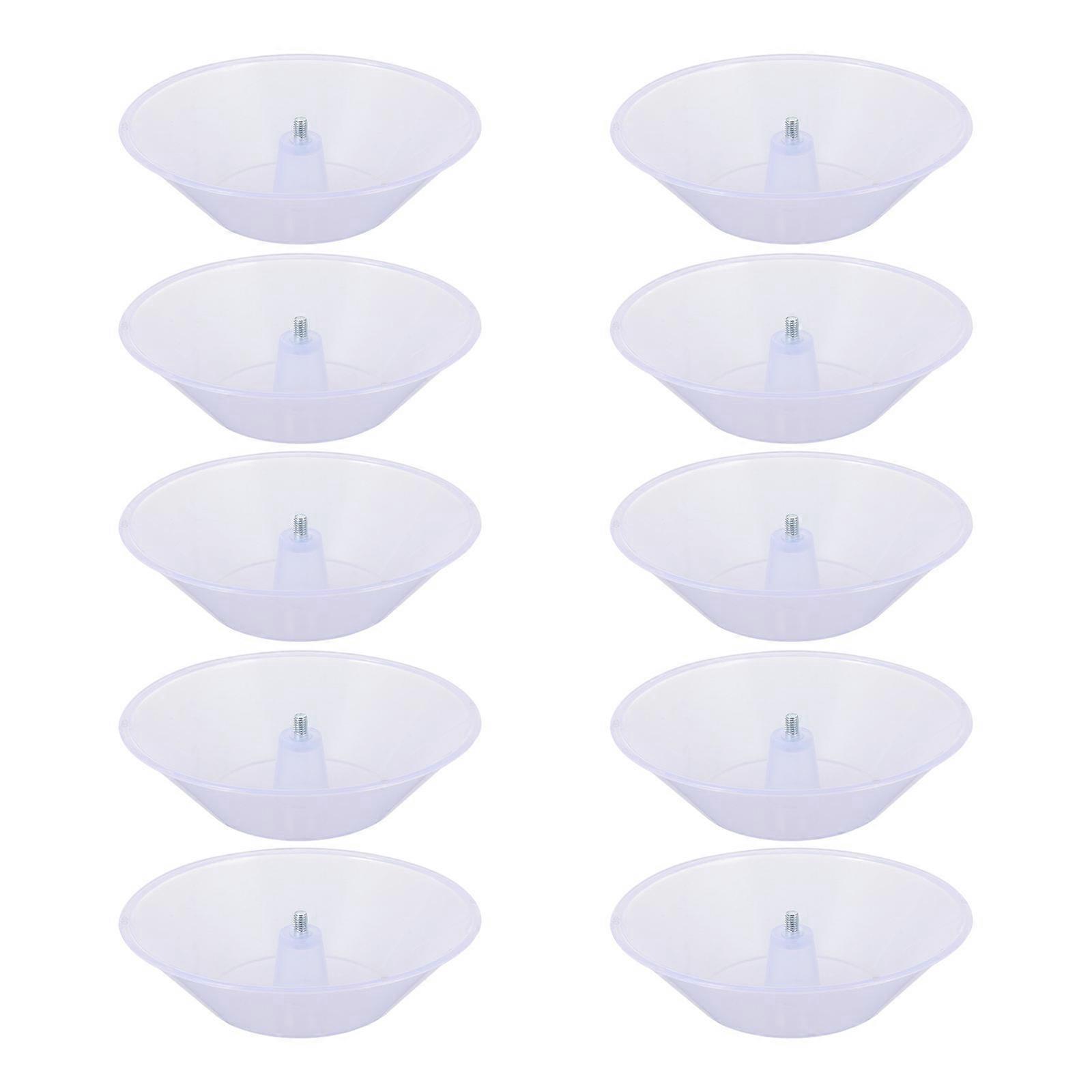 وعاء الزيت حامل تخزين أكواب جمع الزيت 12x4 سم ABS أبيض 10 عبوة