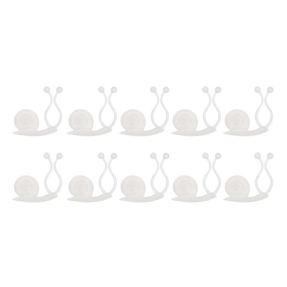 Removable Self Adhesive Clips Plant Wall Fixer Clips Plant Management Transparent 4X1CM 10Pcs