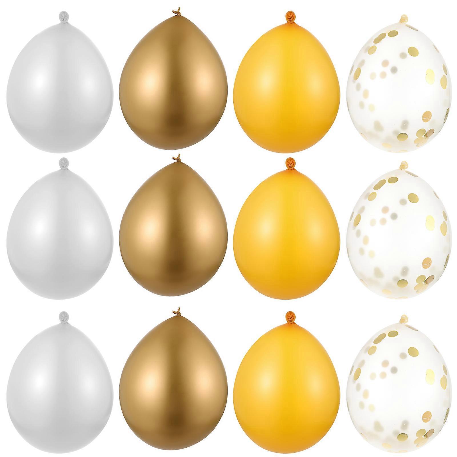 Golden Latex Balloons for Home Party Supplies Create Happy Atmosphere 12 Inches