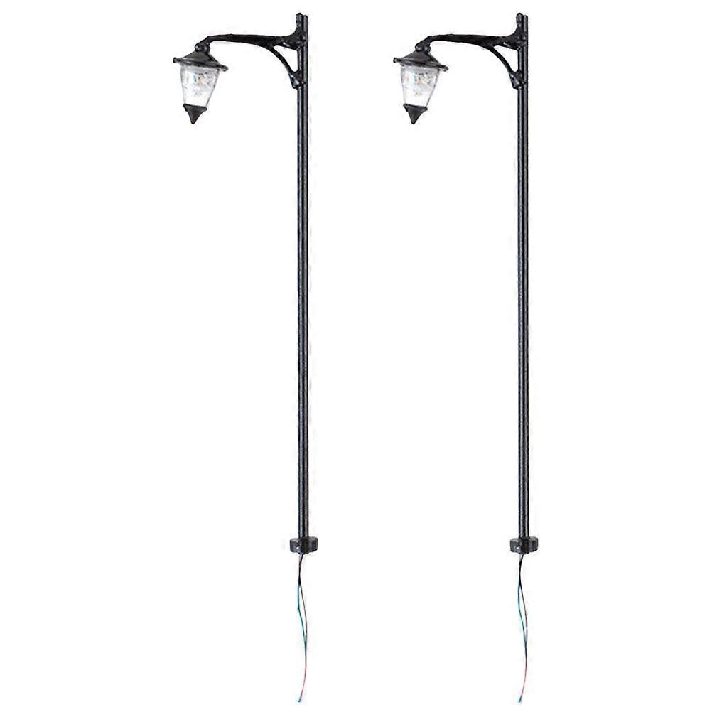 2pcs Sand Table Railroad Lights Street Light Models Construction Sand Table Material