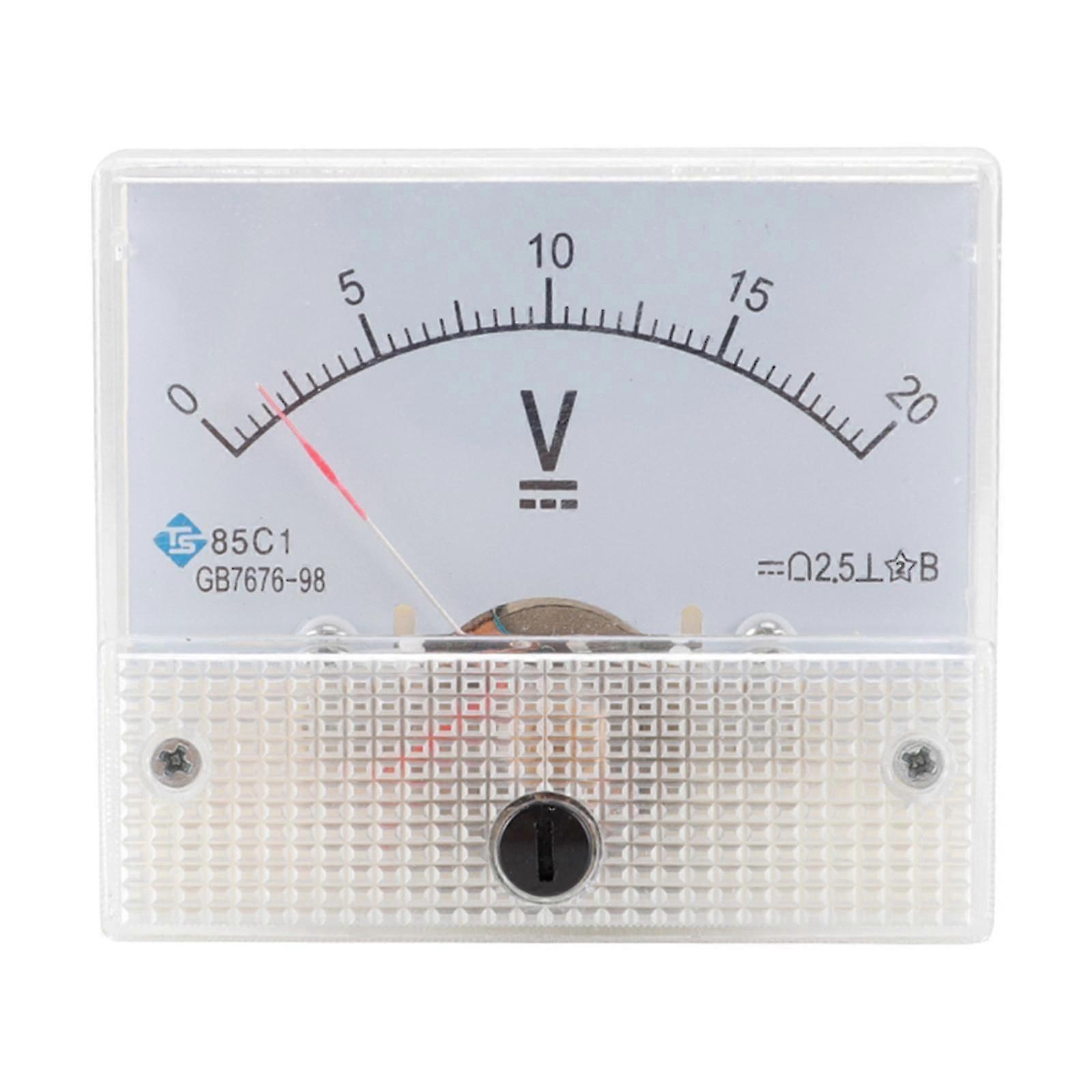 85C1 Analog Panel Meter Voltmeter DC Volt Voltage Meter Gauge DC 0-20V