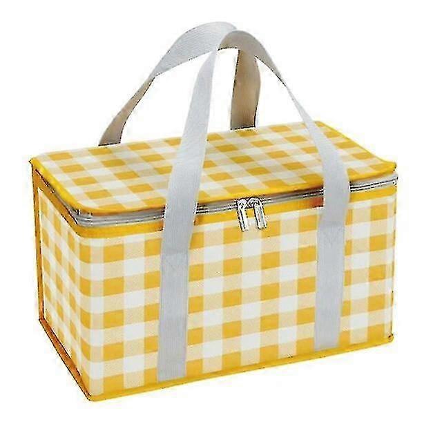 ピクニックバッグ、ポータブル断熱クーラーボックス、大型屋外キャンプランチバッグ、屋外防水、厚みのあるアルミニウムフィルムボックス、キャンプ用調理器具&DIN