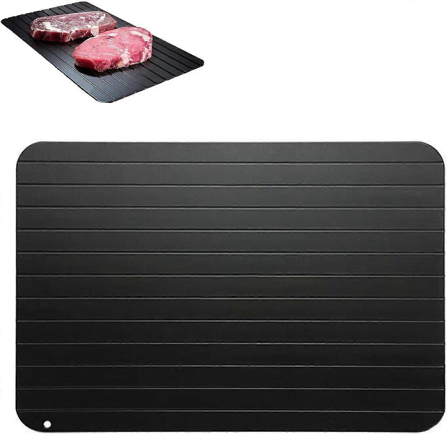 Defrosting Plate for Meat, Quick Defrosting, Defrosting Plate, Black, 23 x 16.5 x 0.2 cm