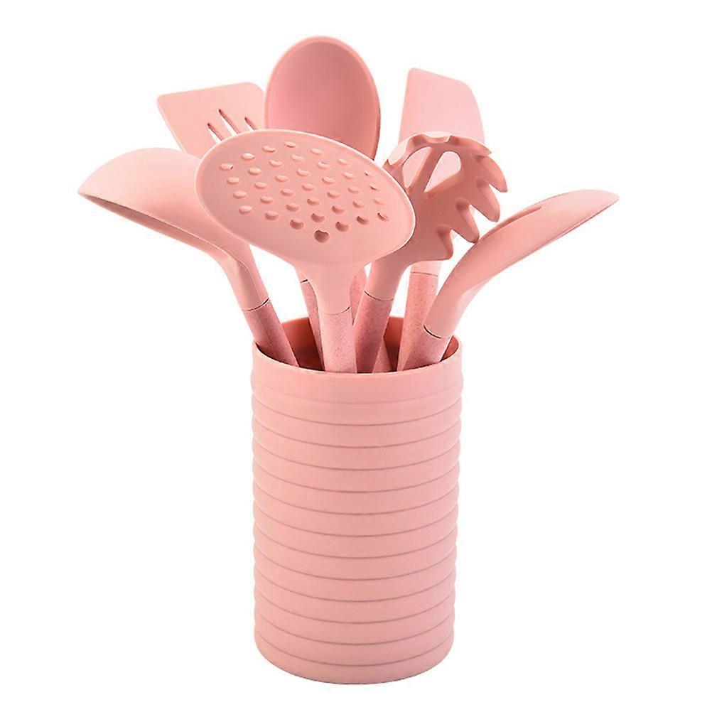 Silicone Kitchen Utensil Set with Storage Bucket – Ergonomic, Heat Resistant Cooking and Baking Tools for Everyday Household Use