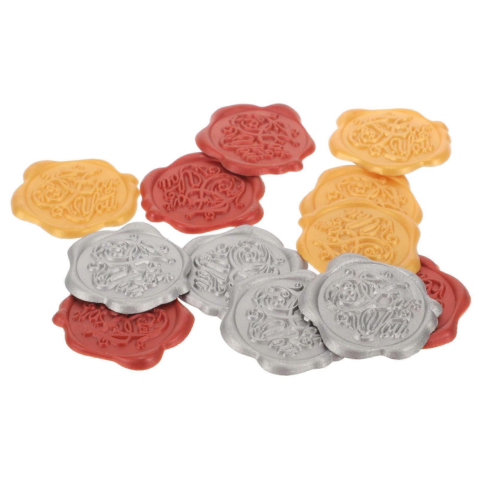Wedding Invitation Sealer Red Wax Seal Stickers Parties DIY Decoration 12Pcs