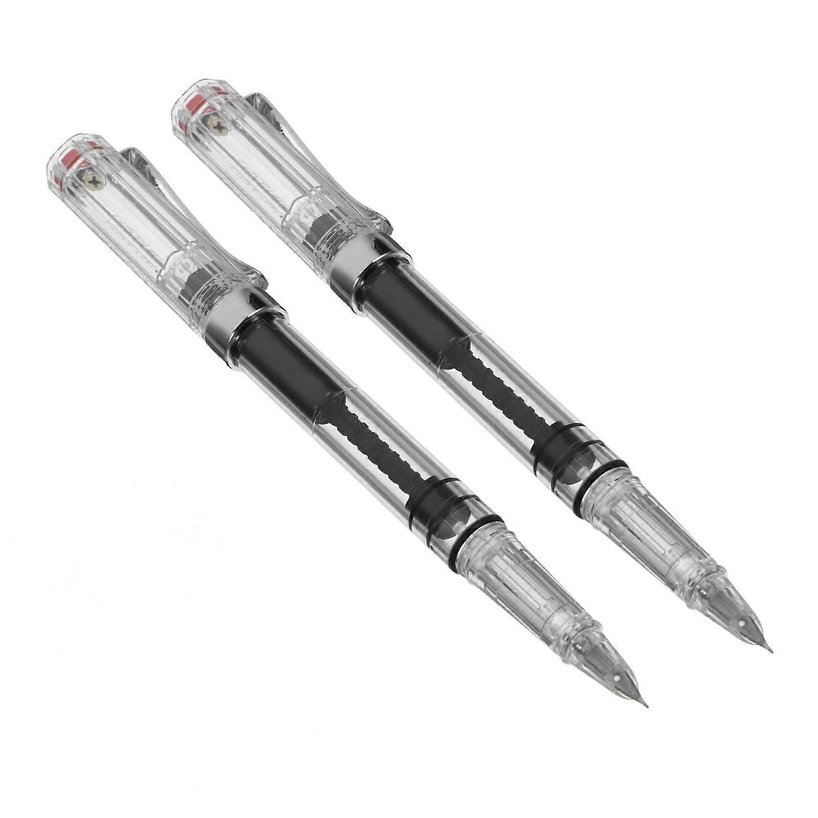 Fountain Pen for Writing Calligraphy Moderate Size Dark Tip 2Pcs