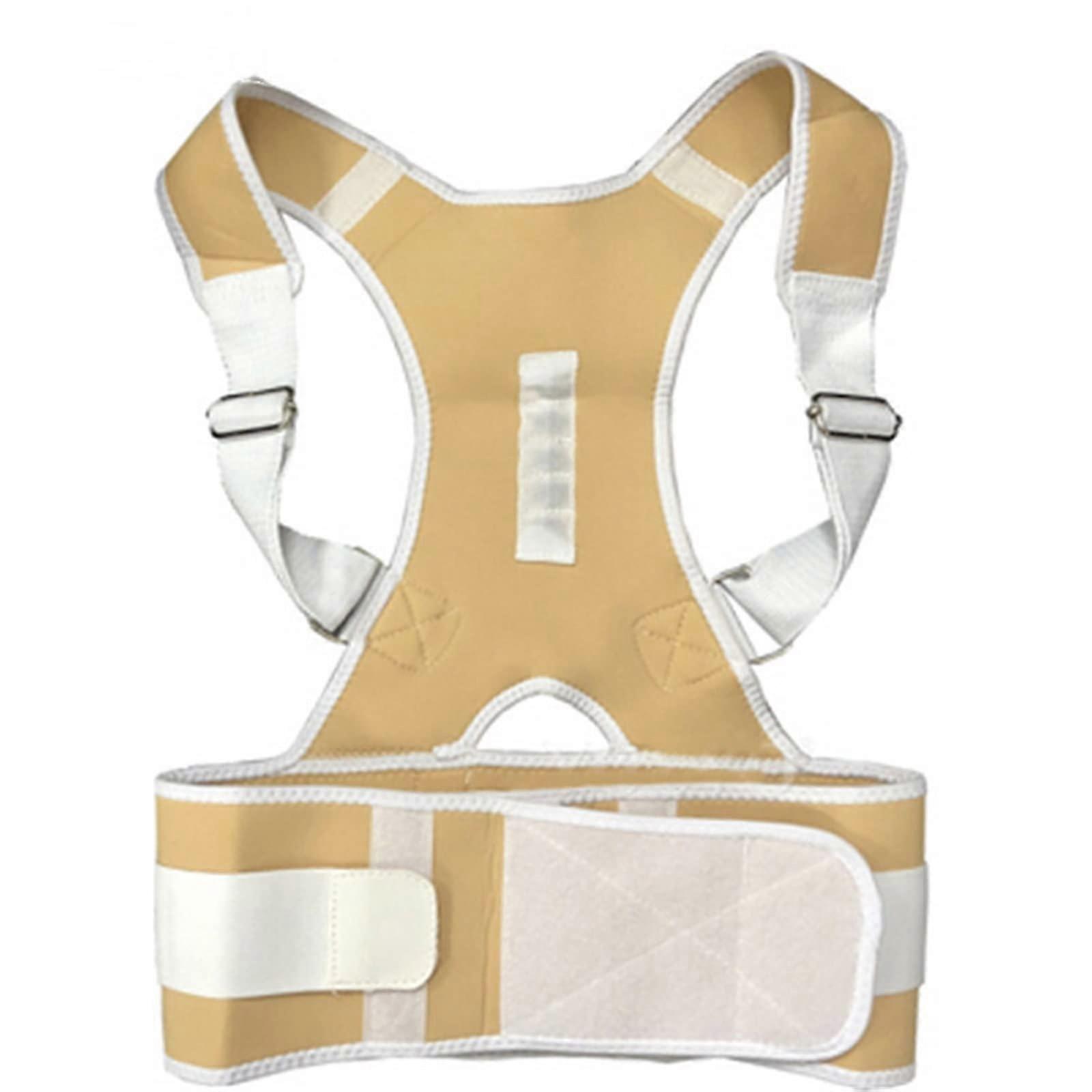 Posture Corrector Back Support Stop Slouching Adjustable Back Trainer Flesh XXXL
