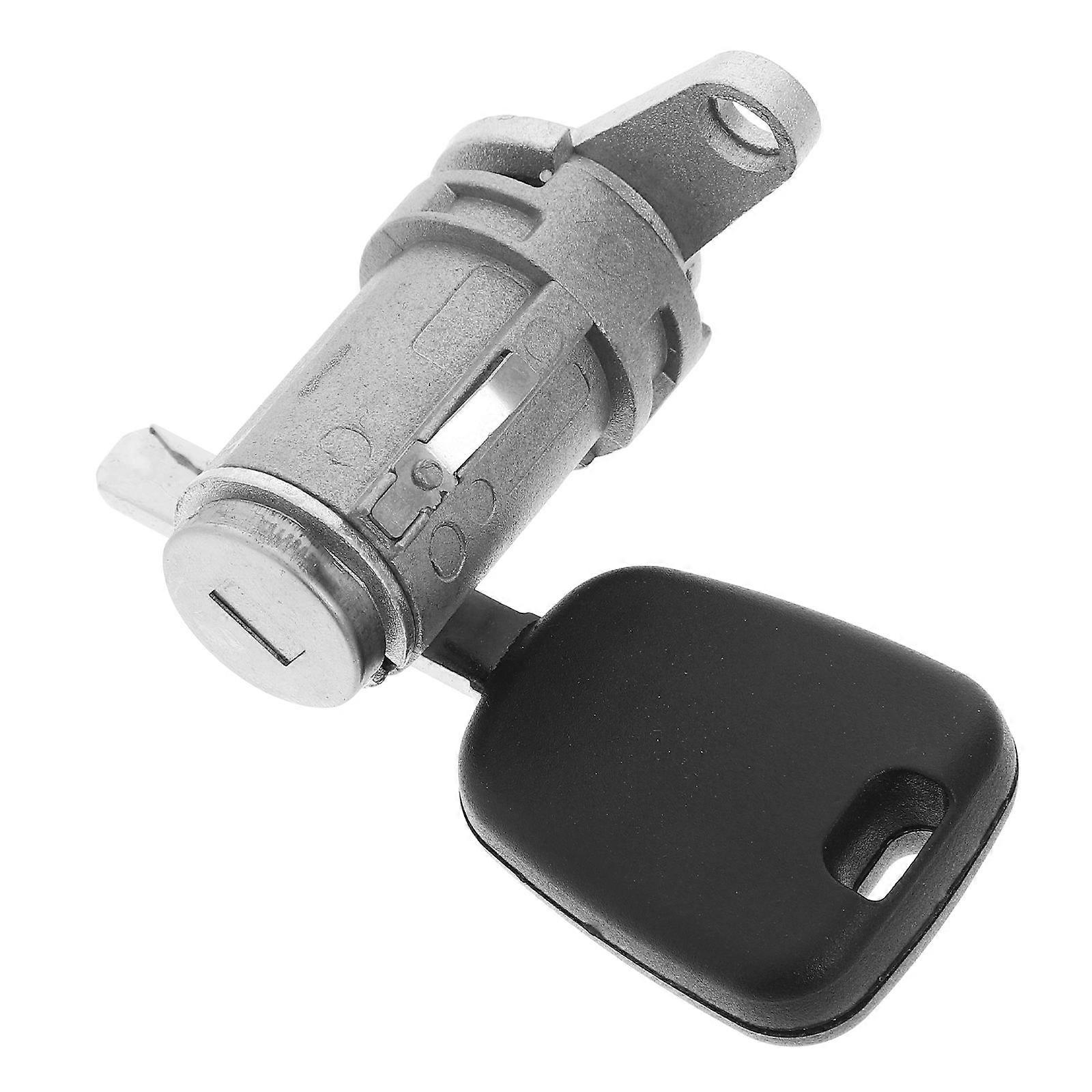 Front Door Lock Set with Key Vehicle Side Door Lock Silver 5X4.4X2.7CM Maintenance and Replacement 1Set