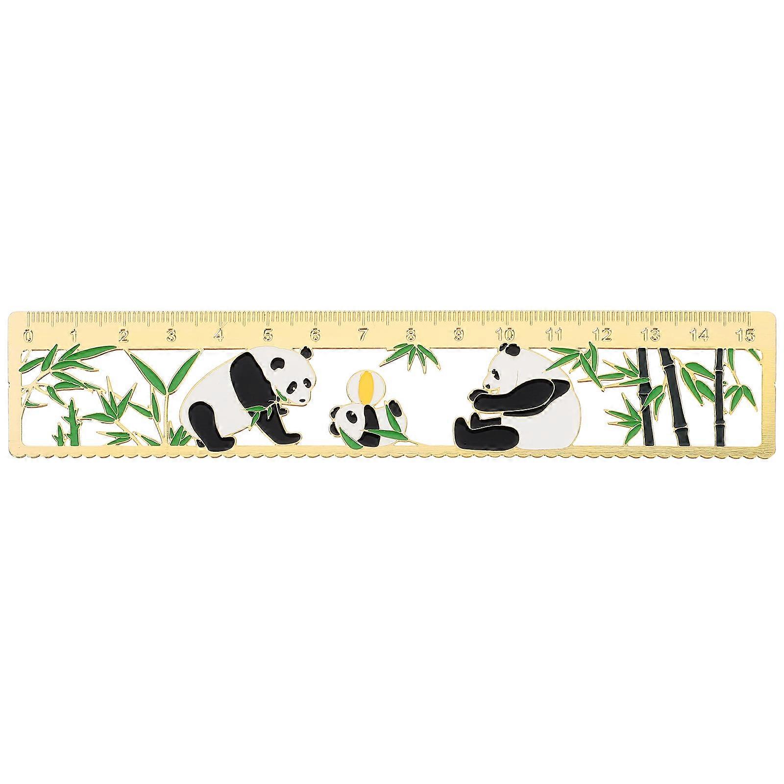 Book Marker Ruler Decor Metal Bookmark Straight Ruler Chinese Style Reading Measurement 1Pack