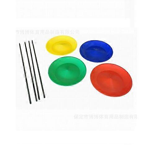 1 Set Spinning Plates With Stick Circus Performance Plates Juggling Skill Spinning Props For Boy Girl Hobby Beginners Game Toys Stage Show