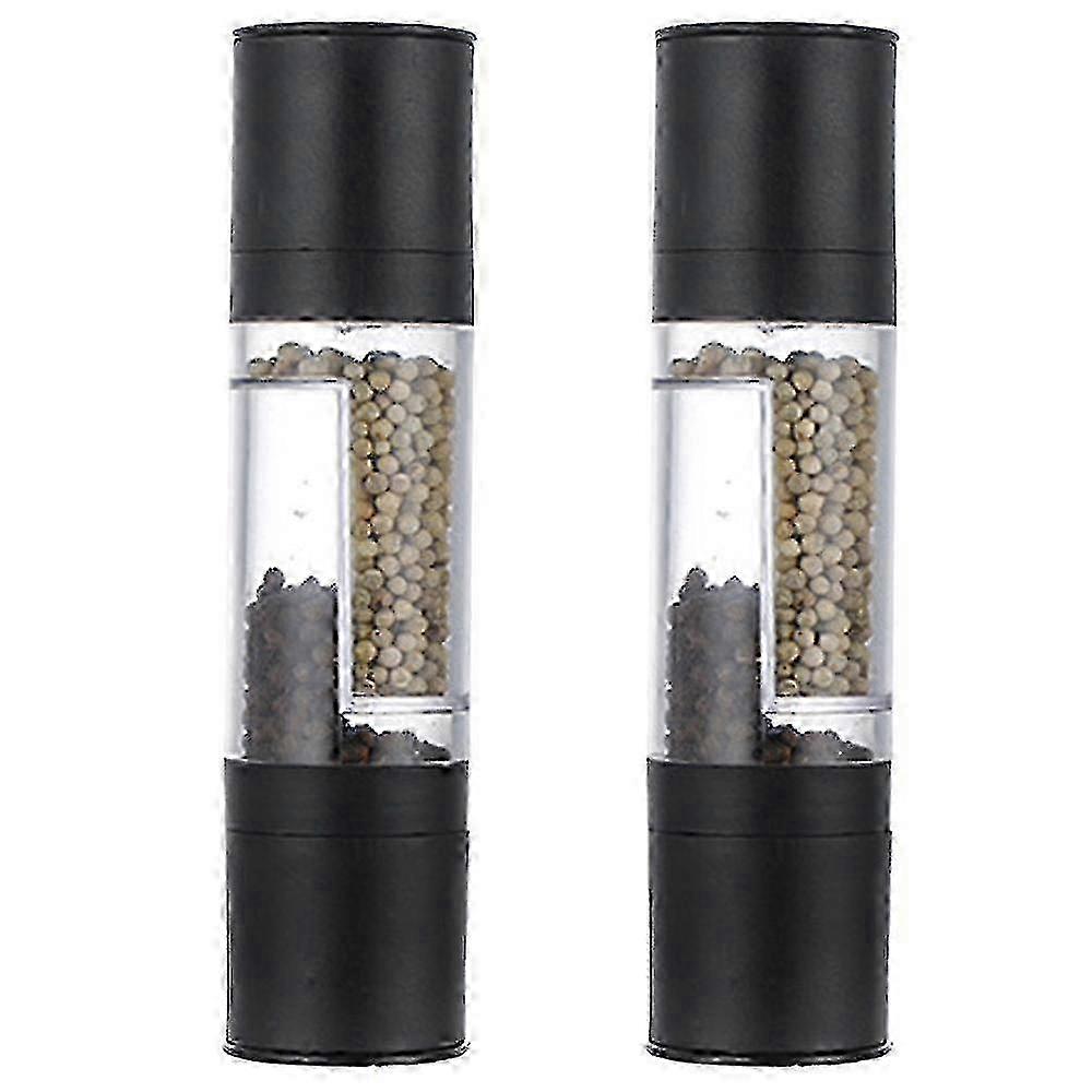 Salt and Pepper Grinder Set for Kitchen and Dining, 2pcs Black