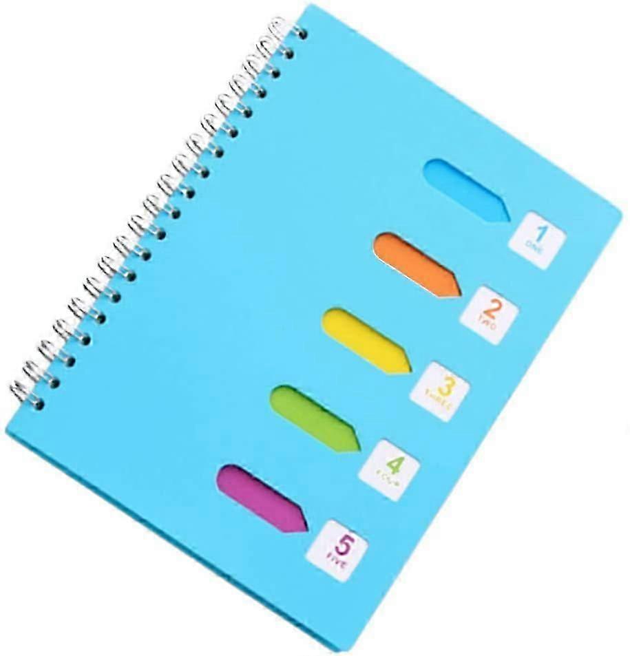 A5 Blue Spiral Notebook  Lined UK Diary for Office & School (2-Inch)