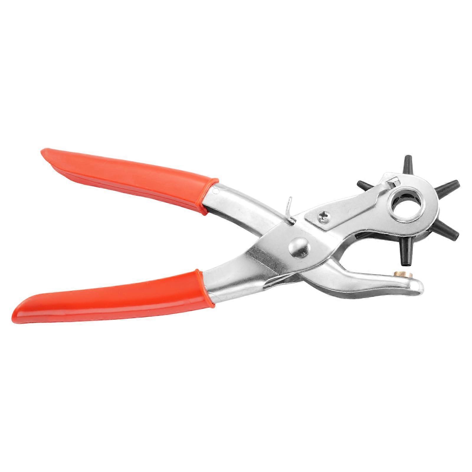 Leather Hole Punch Belt Tool Set Heavy Duty Revolving Plier with Multiple Size Options for Belts, Watch Bands, and Pet Collars