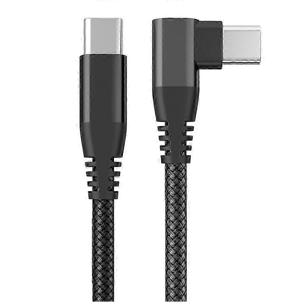 90-Degree Type-C to Type-C Cable PD 60W USB 2.0 Fast Charging Data Cord for Certain Brands