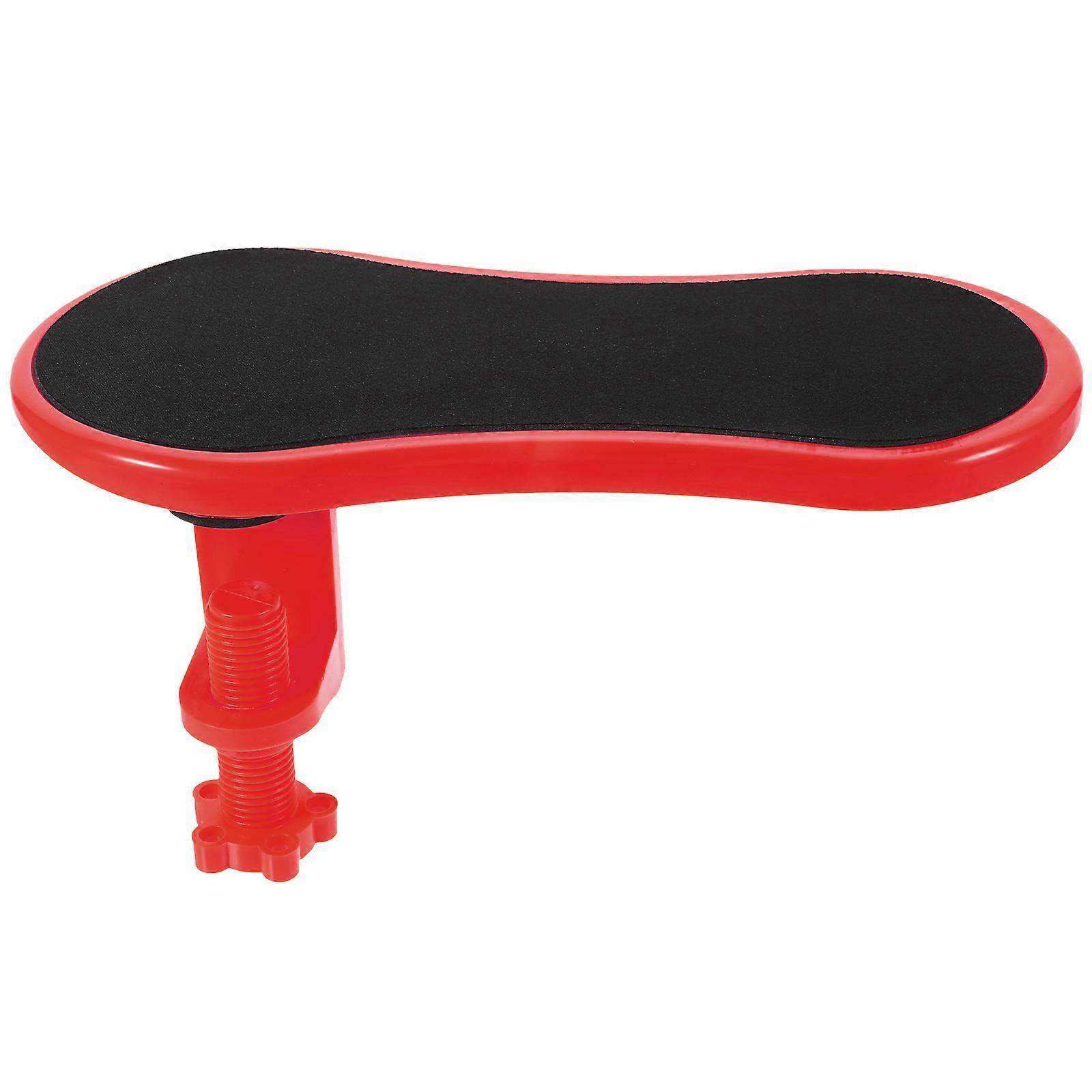 Elbow Pad For Desk Arm Wrist Rest Movable Armrest Red 29X14CM Office Desk Ergonomic Support 1Pack